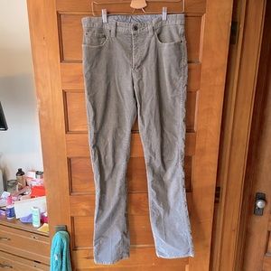 L. L. Bean Grey Stretch Coduroy Pants